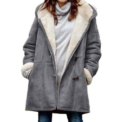 Isabella – lässige, mit fleece gefütterte jacke mit kapuze
