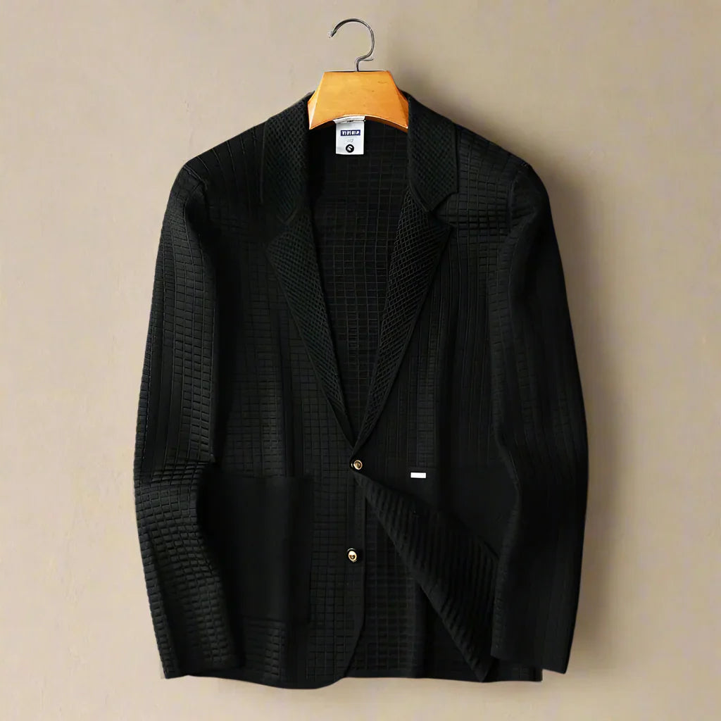 Eleganter Herren Jacquard Blazer mit Strukturmuster