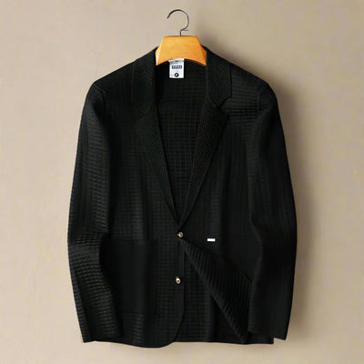 Eleganter Herren Jacquard Blazer mit Strukturmuster
