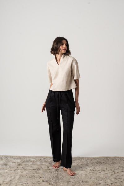 Emil™ – Leinen Top in Natur