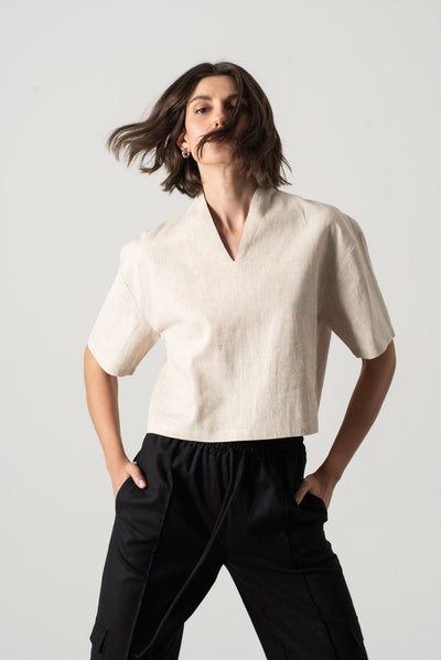 Emil™ – Leinen Top in Natur