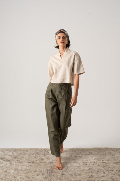 Emil™ – Leinen Top in Natur