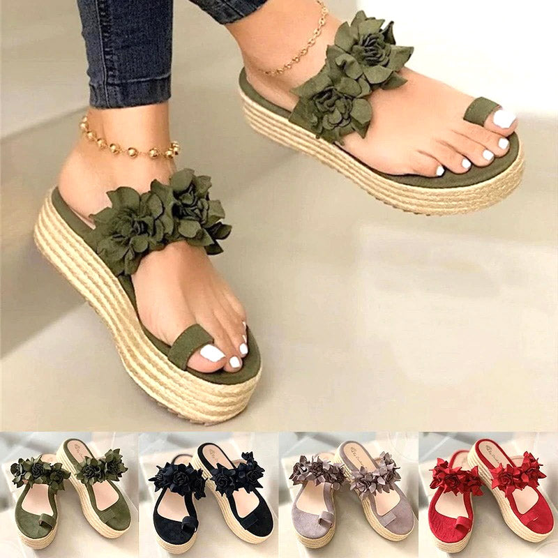 Carla - Elegante Damen Sandalen mit floralem Design und Akzenten