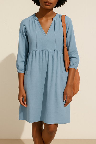 Franchisca - Bequemes Hemdkleid, Lässiger Stil