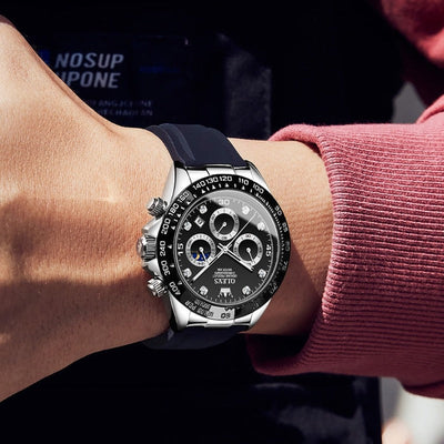 Elegante Herren Armbanduhr Edelstahl