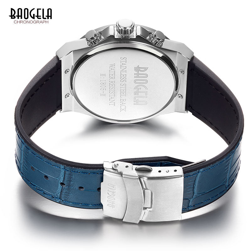 Elegante Herren Chronograph Armbanduhr