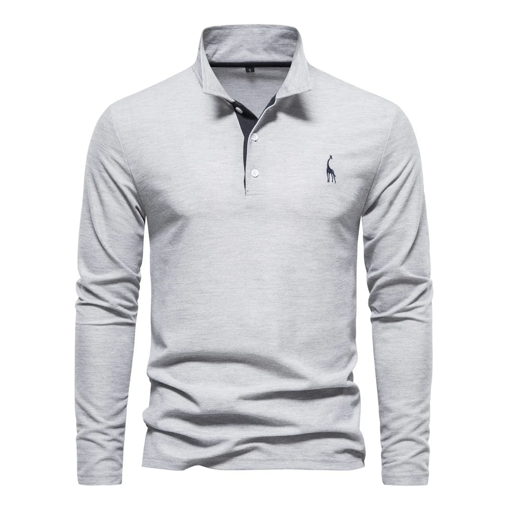 Langarm Herren Polo Pullover