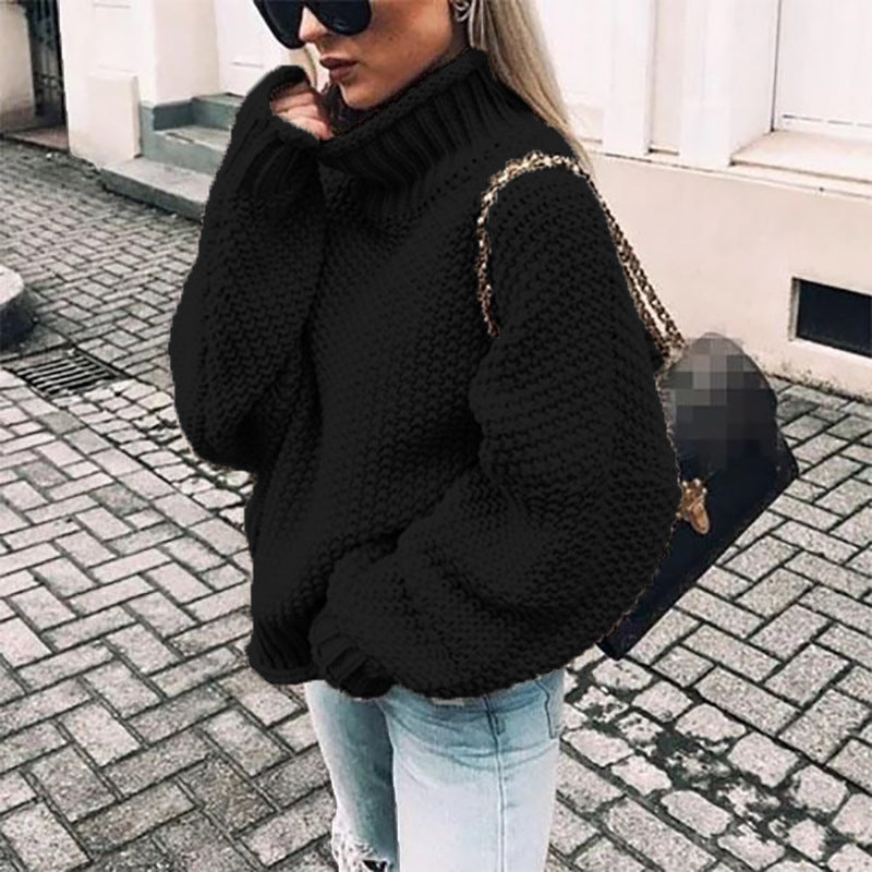 Gemütlicher Rollkragenpullover im Oversize-Stil