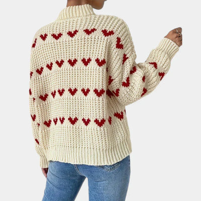 Fayen | Strickpullover Mit Herzmuster
