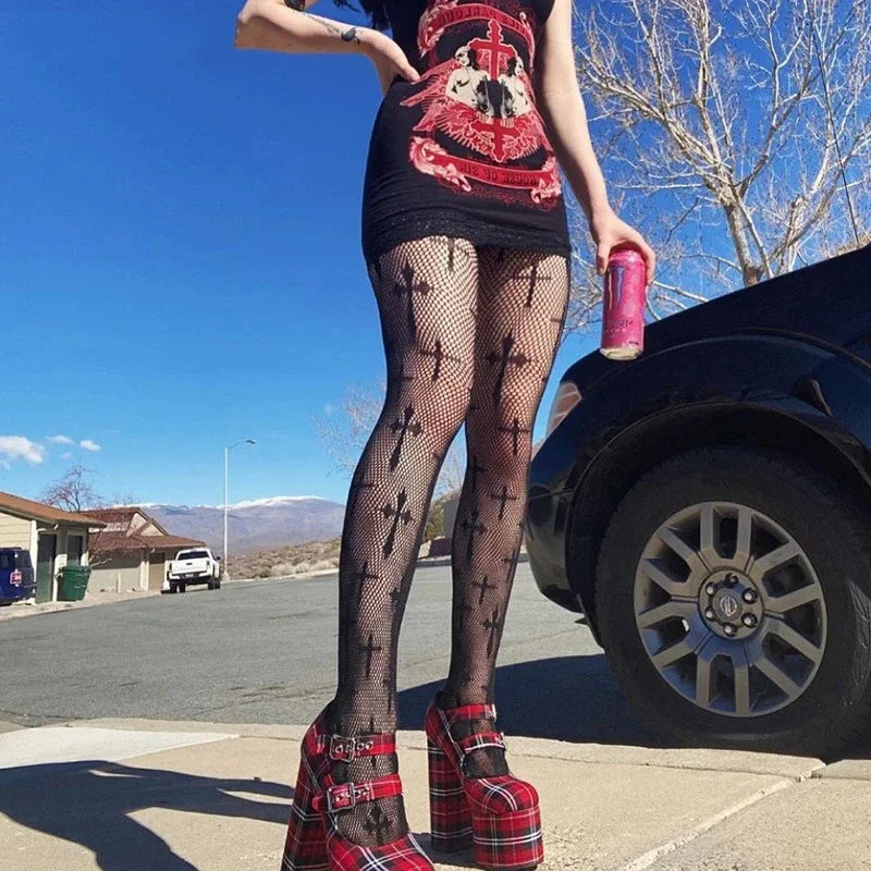 Stephanie | Strumpfhose im gotischen Retro Stil