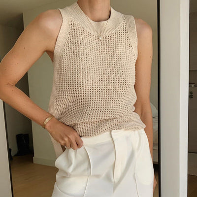 Khalea - Gestricktes, ärmelloses Top für Damen