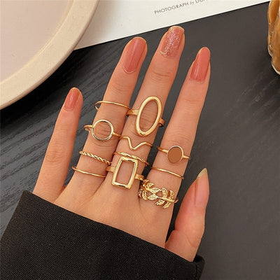 Set mit 11 Vintage Silberringen