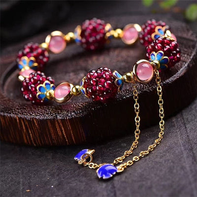 Natürliches Stein Beeren Armband