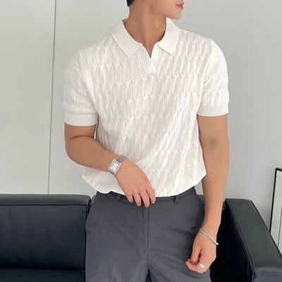 Kurzärmeliges Herren-Poloshirt aus Merinowolle – Klassischer Schnitt