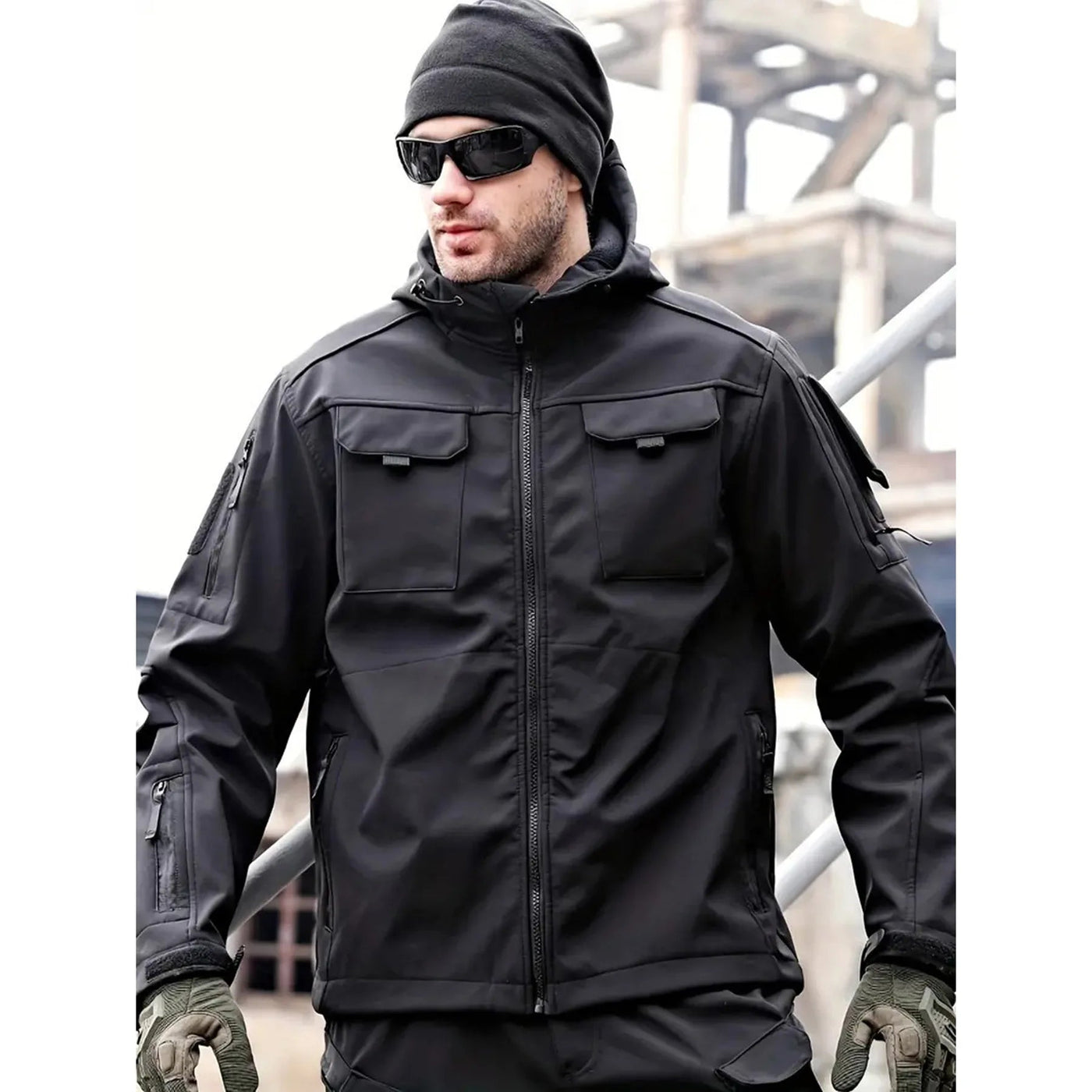 Tobias | Wasserabweisende Softshell Jacke mit Kapuze