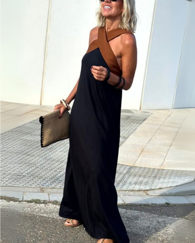 SIENNA | Elegantes Kleid mit offener Rückseite und modischer Kreuzhals