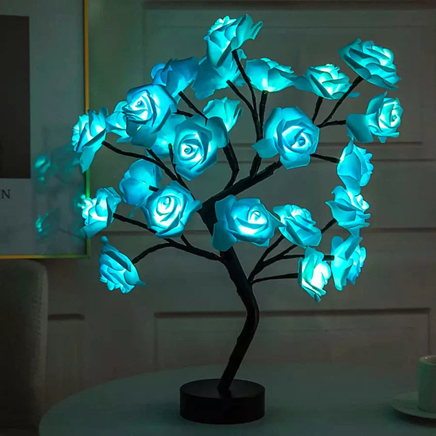 LumiFlower™ – LED-Simulations-Rosen-Tischlampe