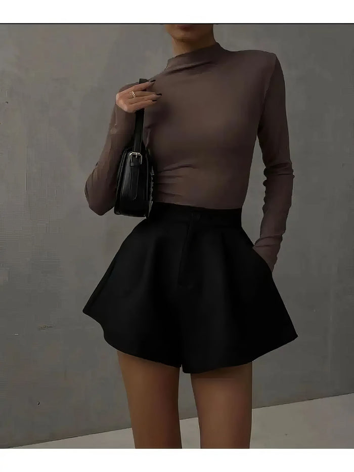 Eleganter Ausgestellter Kurze Hosen