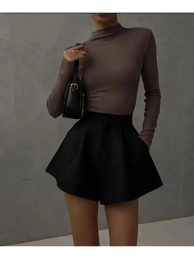 Eleganter Ausgestellter Kurze Hosen