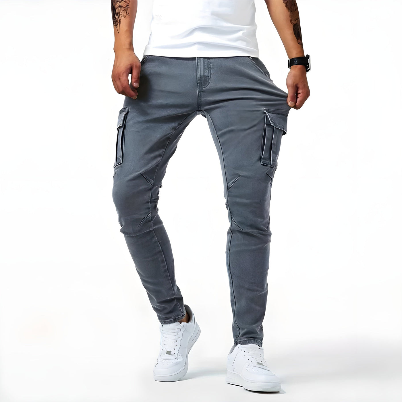 Sebastian | Cargohose aus Stretch-Denim