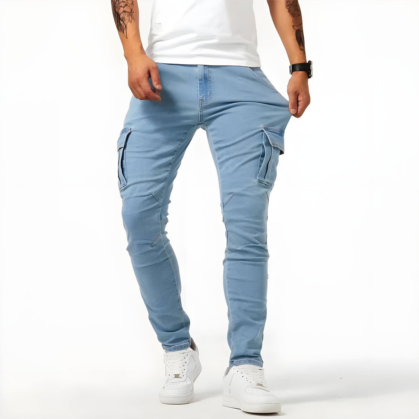Sebastian | Cargohose aus Stretch-Denim