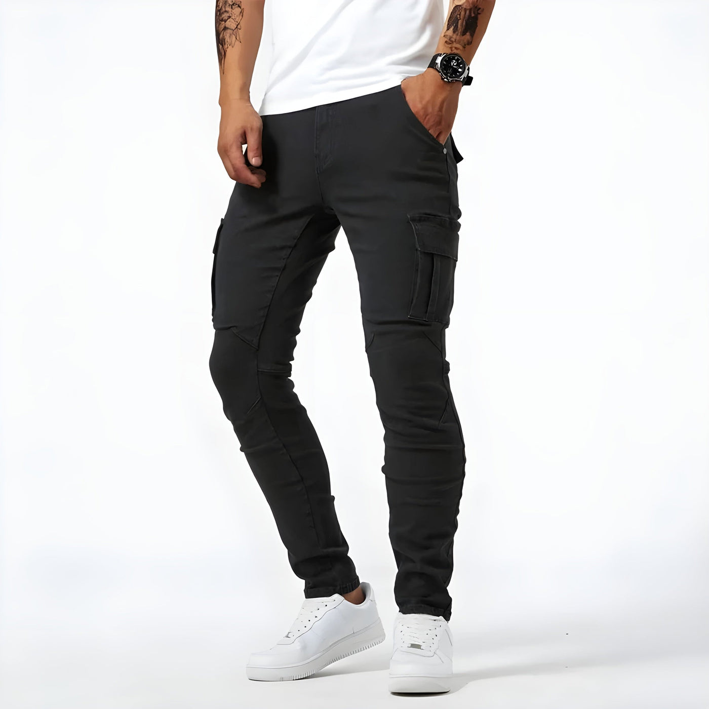 Sebastian | Cargohose aus Stretch-Denim