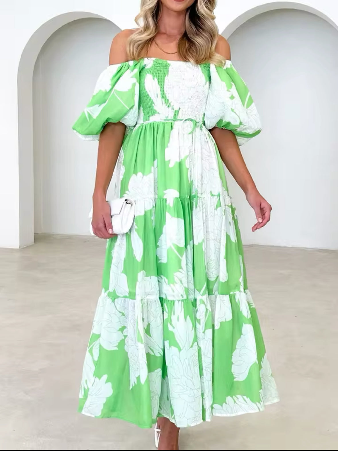 Sachi - Lockeres Freizeitkleid mit Puffärmeln