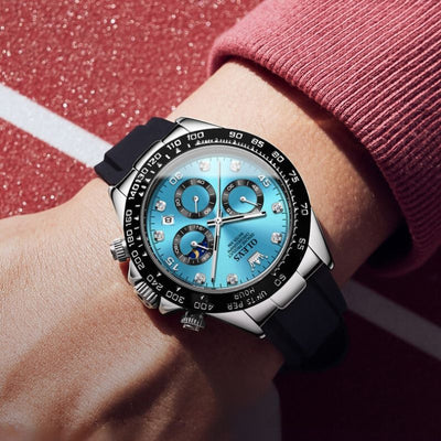 Elegante Herren Armbanduhr Edelstahl