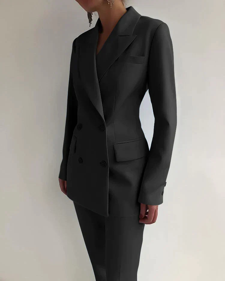 Giulia | Raffiniertes Zeitloses Damen Blazer- und Hosenset