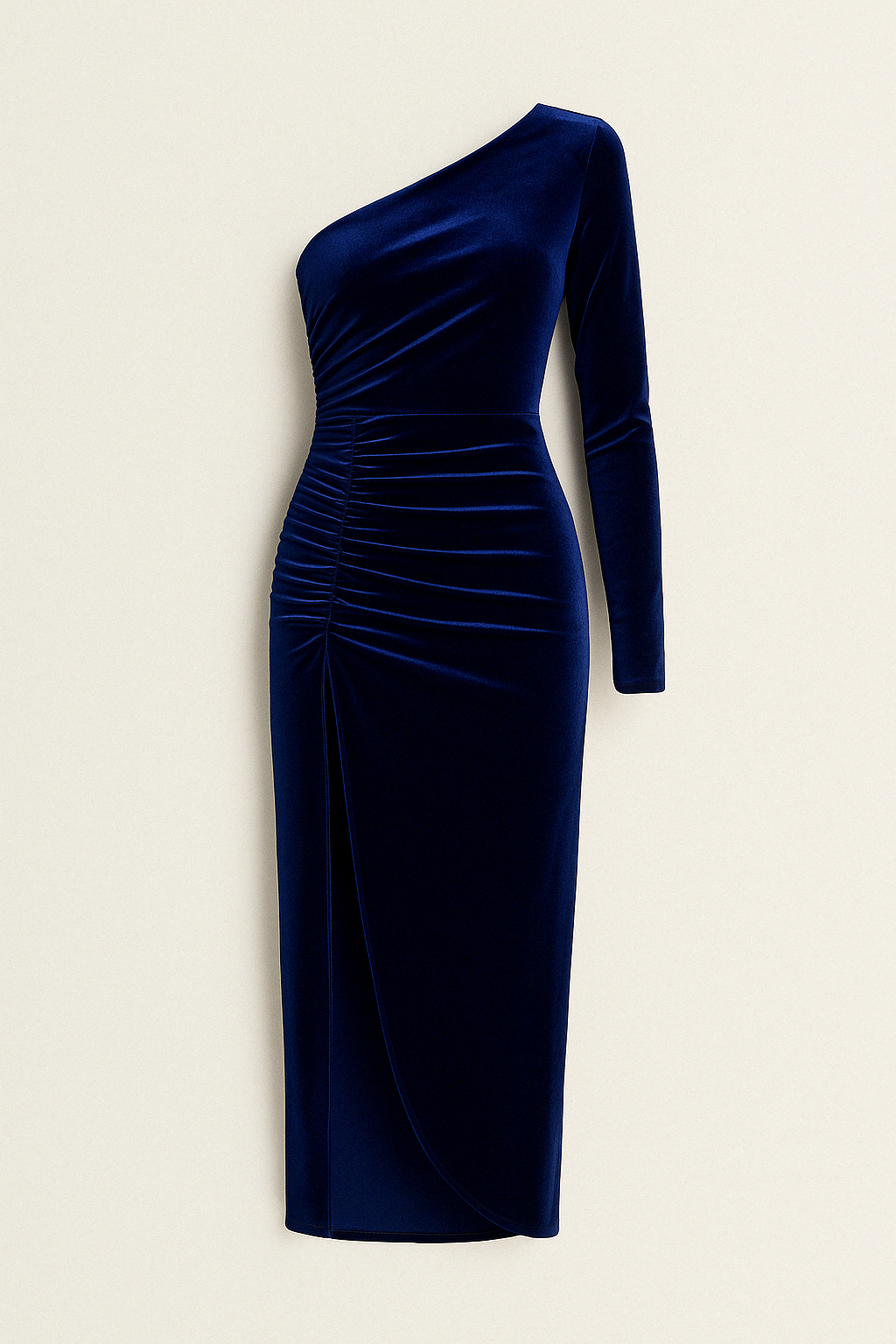 Chanda - Schulterfreies Samtkleid