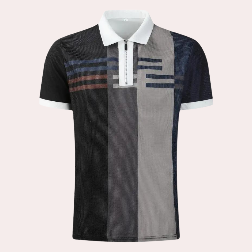 Herren Polo-Shirt mit Reißverschluss - Sportlich elegant - Atmungsaktiv
