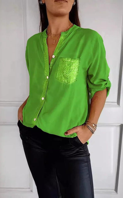 Kathrin | Pailletten bluse