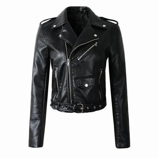 Marina | Klassische jacke Biker mit Reißverschluss