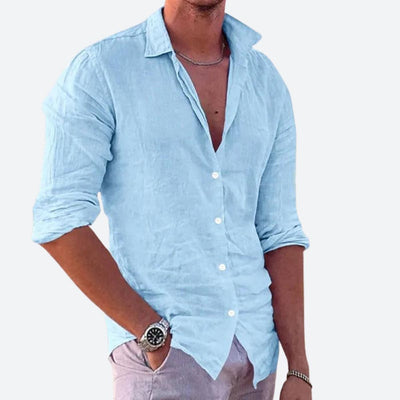 Lässiges Leinen Herren Hemd