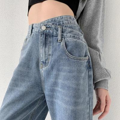 Laura | Entspannte Mom Jeans mit weitem Bein