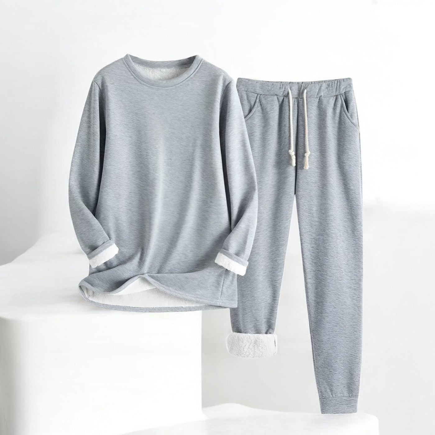 Loungewear-Set | Weite Hose & Langarm-Top | Eleganter Komfort