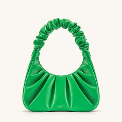 Handtasche mit Raffung | Halbmond-Form | Modisch & Modern