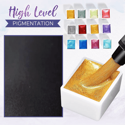 ArtisticGleam™ - Metallic-Aquarellmalerei-Set