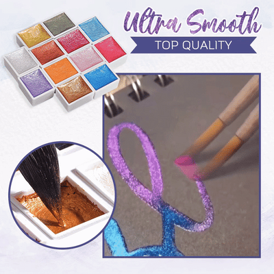 ArtisticGleam™ - Metallic-Aquarellmalerei-Set