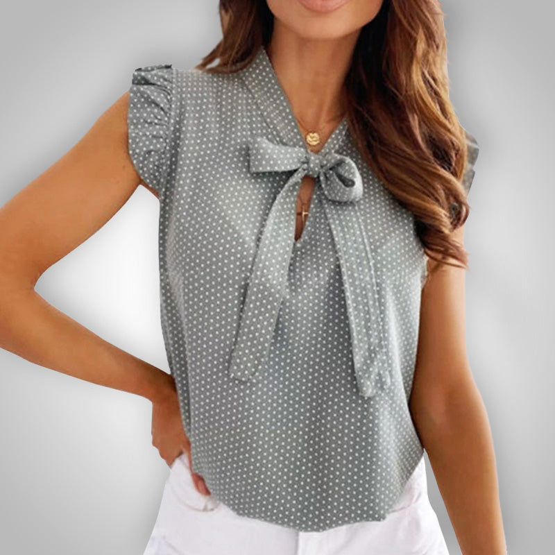 Norma - Elegante Damenbluse mit Schmetterlingsdruck, Sommer