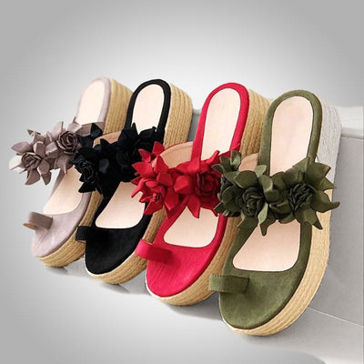 Carla - Elegante Damen Sandalen mit floralem Design und Akzenten