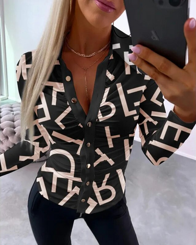 Michelle | Lässiges bequemes Top mit Vintage Print