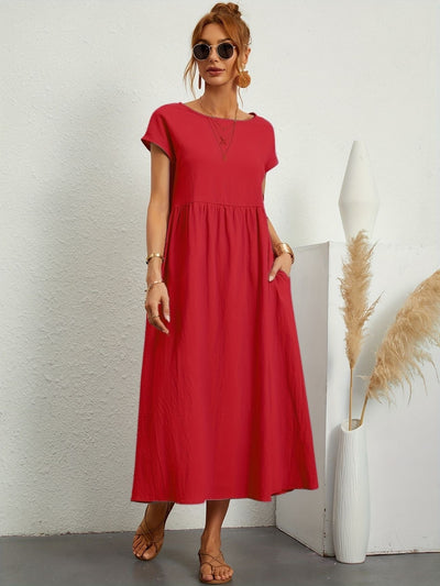 Aaliyah- Schickes Elegantes Leinenkleid