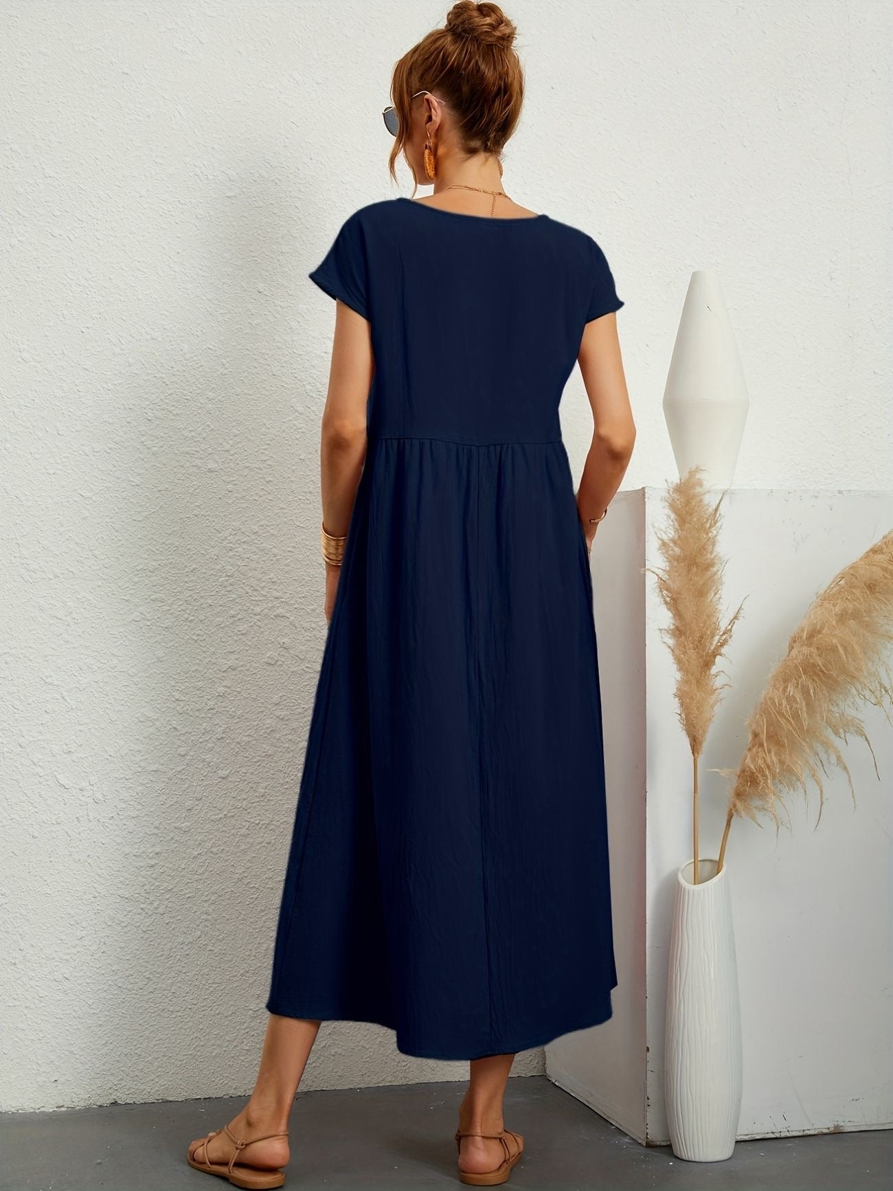 Aaliyah- Schickes Elegantes Leinenkleid