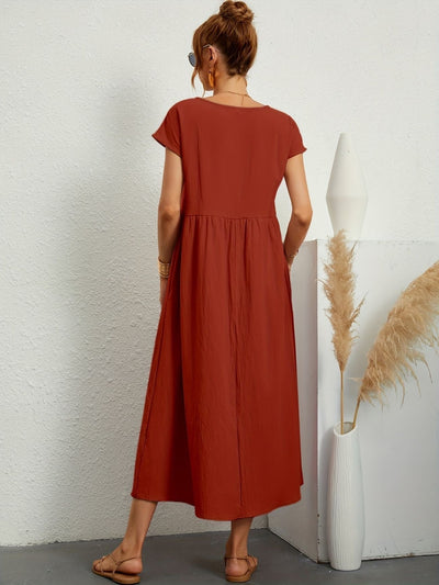 Aaliyah- Schickes Elegantes Leinenkleid
