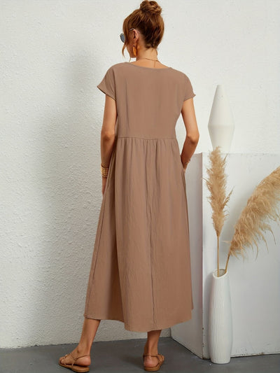 Aaliyah- Schickes Elegantes Leinenkleid