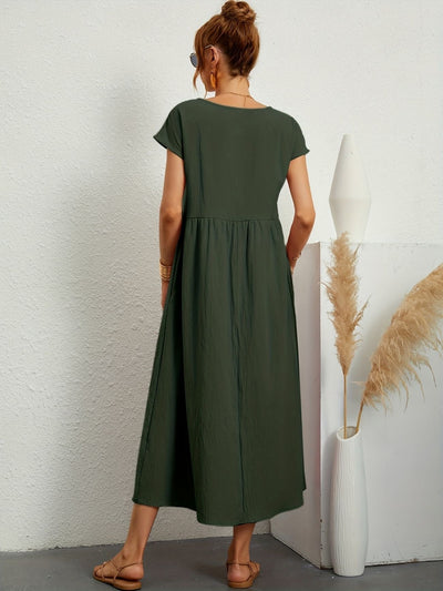 Aaliyah- Schickes Elegantes Leinenkleid