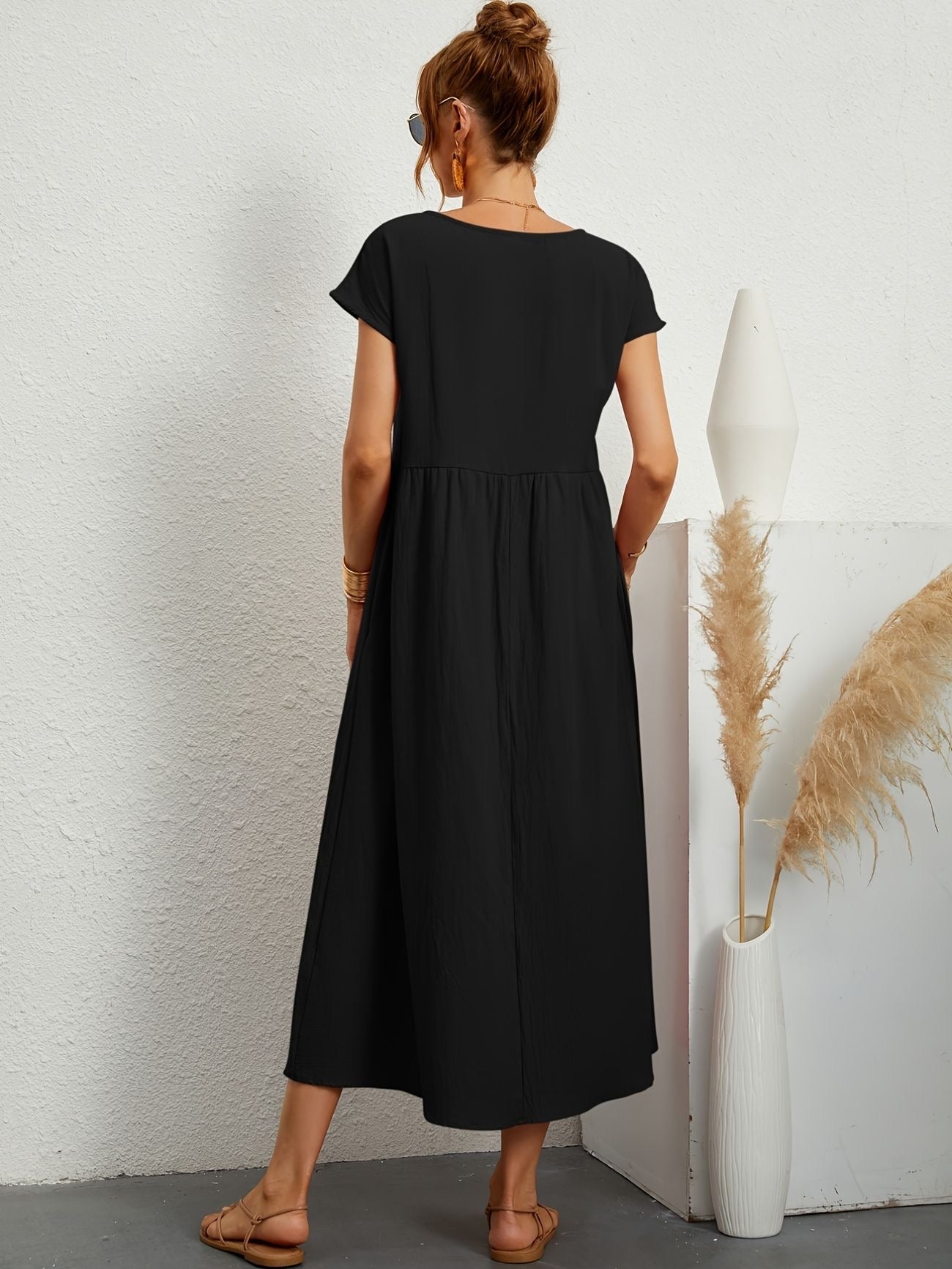Aaliyah- Schickes Elegantes Leinenkleid