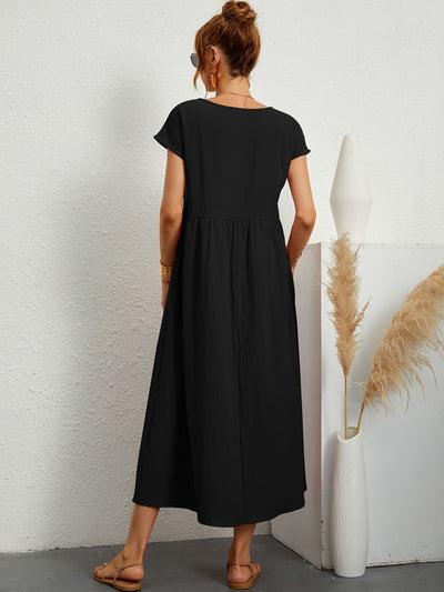 Aaliyah- Schickes Elegantes Leinenkleid