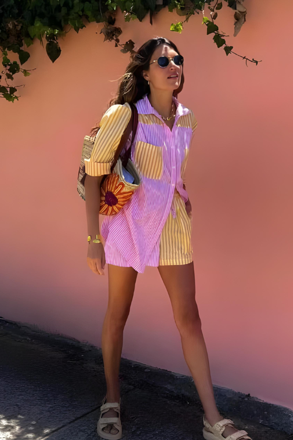 Mandy - Stilvolles, gestreiftes Outfit-Set für Damen